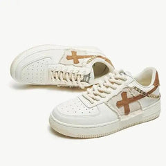 Y2k cross sneakers with chain accents - Y2k Empire