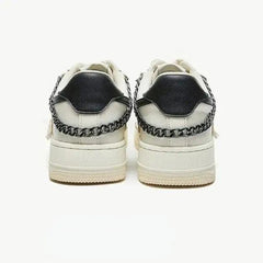 Y2k cross sneakers with chain accents - Y2k Empire