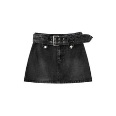 Y2k denim belted skirt - Y2k Empire