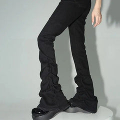 Y2k flared pants in timeless black - Y2k Empire