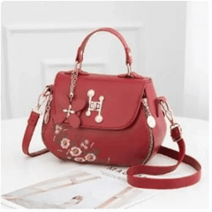 Y2k floral leather handbag - Y2k Empire