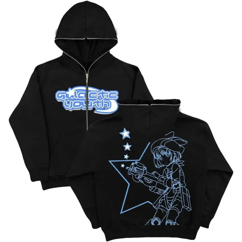 Y2k full zip hoodie sweatshirt - Y2k Empire