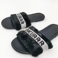 Y2k fuzzy hair slippers - Y2k Empire