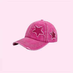 Y2k glitter star denim baseball cap - adjustable size - Y2k Empire