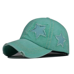 Y2k glitter star denim baseball cap - adjustable size - Y2k Empire