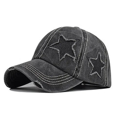 Y2k glitter star denim baseball cap - adjustable size - Y2k Empire