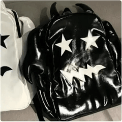 Y2k gothic leather backpack - Y2k Empire