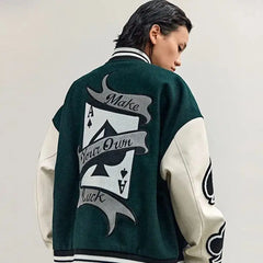 Y2k green varsity jacket - Y2k Empire