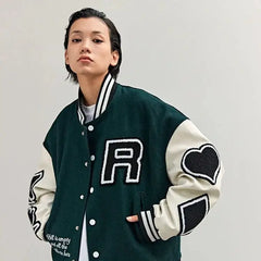 Y2k green varsity jacket - Y2k Empire