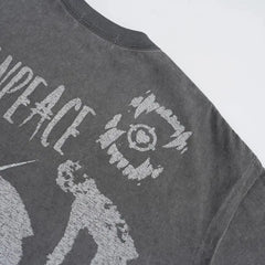 Y2k grey oversized t-shirt - nostalgic fashion piece - Y2k Empire