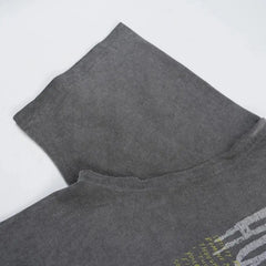 Y2k grey oversized t-shirt - nostalgic fashion piece - Y2k Empire