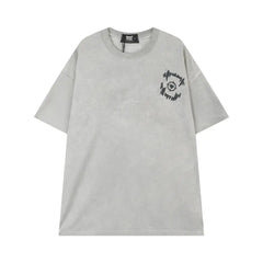 Y2k grey oversized t-shirt - nostalgic fashion piece - Y2k Empire