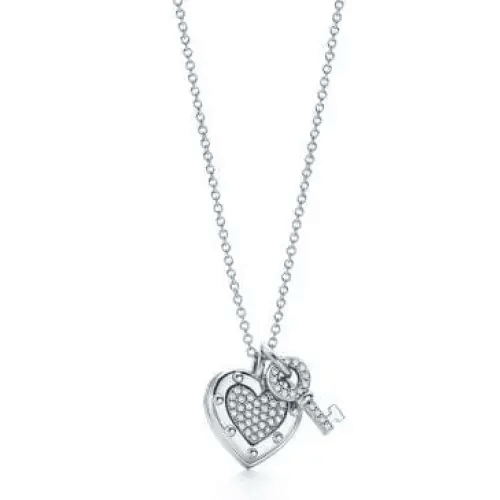 Y2k heart necklace with key pendant - Y2k Empire