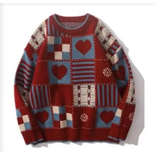 Y2k heart oversized sweater - Y2k Empire