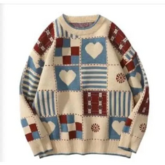 Y2k heart oversized sweater - Y2k Empire