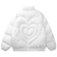 Y2k heart puffer jacket - Y2k Empire