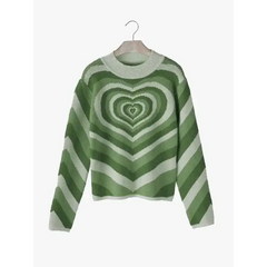 Y2k heart sweater: embrace 2000s nostalgia - Y2k Empire