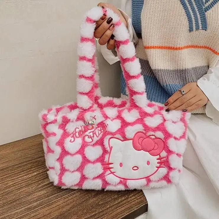 Y2k hello kitty plush handbag - Y2k Empire