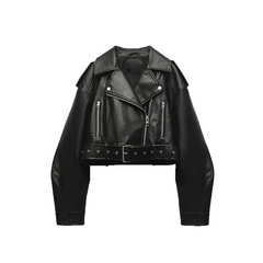 Y2k leather jacket for women - Y2k Empire