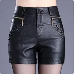 Y2k leather mini shorts for women - Y2k Empire