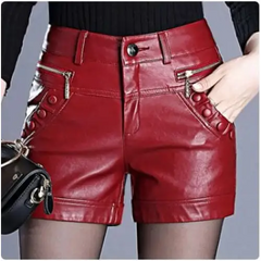 Y2k leather mini shorts for women - Y2k Empire