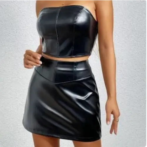 Y2k leather mini skirt - Y2k Empire