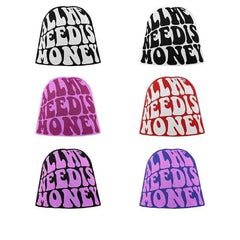 Y2k letter print beanie - Y2k Empire