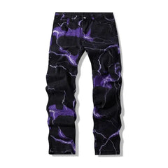 Y2k lightning high waist jeans - Y2k Empire