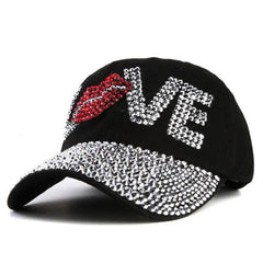 Y2k love rhinestone hat - Y2k Empire