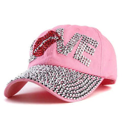 Y2k love rhinestone hat - Y2k Empire