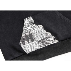 Y2k newspaper print hoodie - Y2k Empire