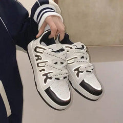 Y2k oversized lace-up sneakers - Y2k Empire