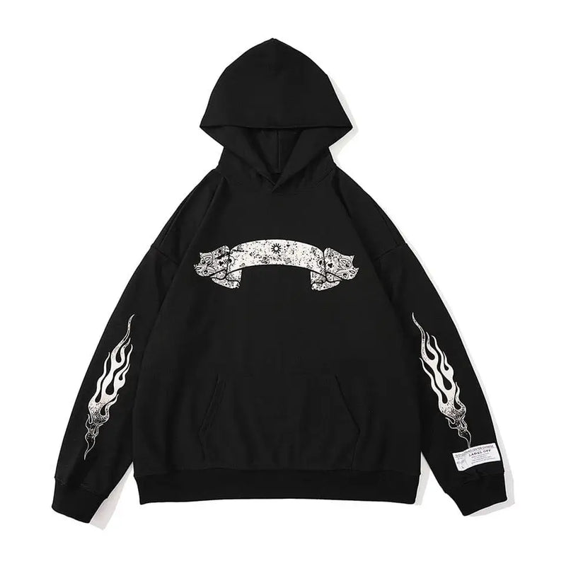 Y2k oversized print hoodie - Y2k Empire