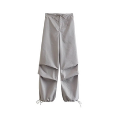 Y2k parachute pants in gray - Y2k Empire