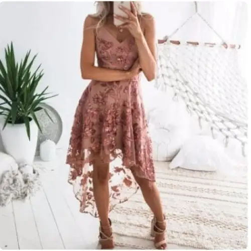 Y2k pink boho midi dress - Y2k Empire