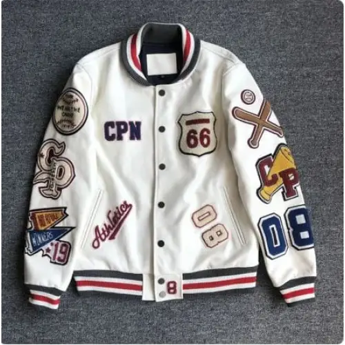 Y2k print varsity jacket - Y2k Empire