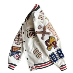 Y2k print varsity jacket - Y2k Empire