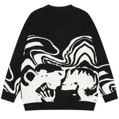 Y2k printed knit sweater - Y2k Empire