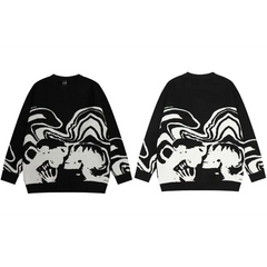 Y2k printed knit sweater - Y2k Empire