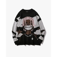 Y2k printed knit sweater - Y2k Empire