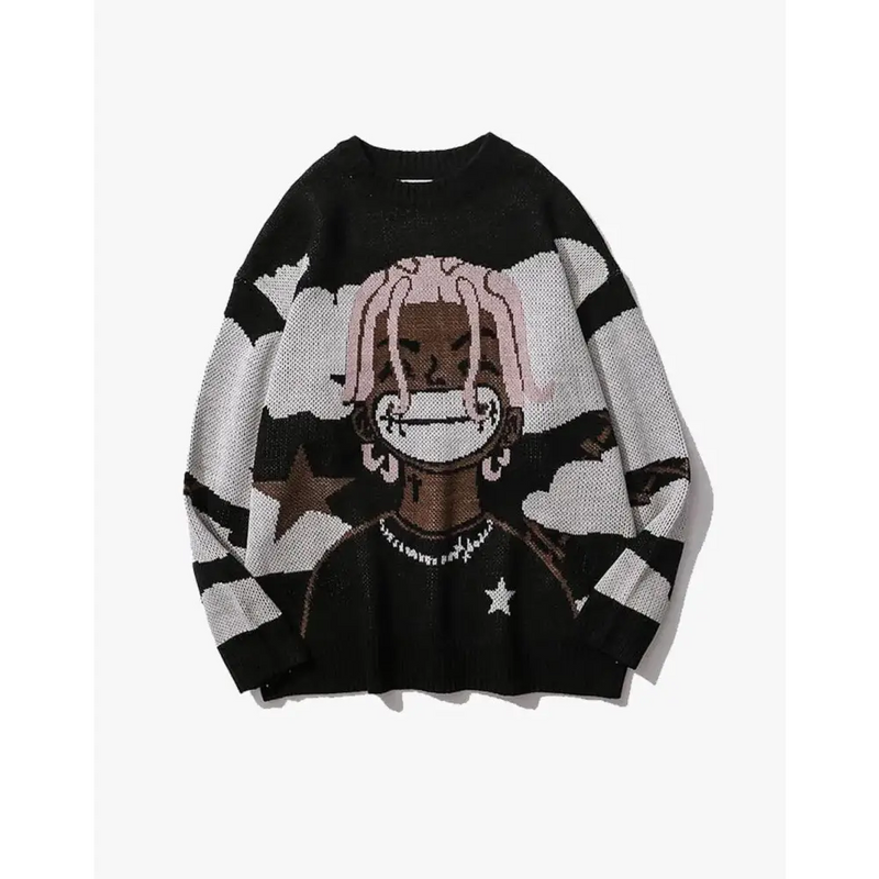 Y2k printed knit sweater - Y2k Empire