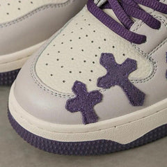 Y2k purple cross sneakers - Y2k Empire