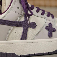 Y2k purple cross sneakers - Y2k Empire