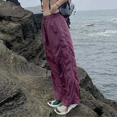 Y2k purple track pants - Y2k Empire