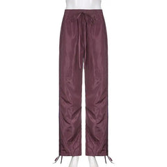 Y2k purple track pants - Y2k Empire