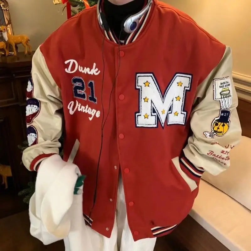 Y2k red varsity jacket - Y2k Empire