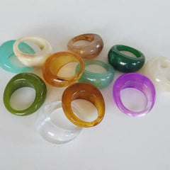 Y2k resin ring for vintage chic - Y2k Empire