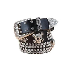 Y2k rhinestone skull belt - Y2k Empire