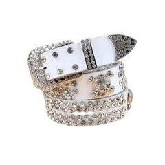 Y2k rhinestone skull belt - Y2k Empire