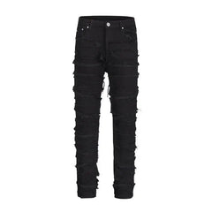 Y2k ripped black jeans for men - Y2k Empire